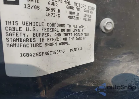 2006 Saturn Ion 2 из США, поврежденный, VIN 1G8AZ55F66Z163545